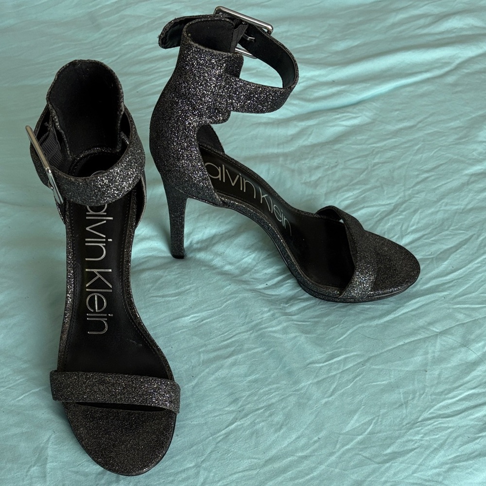 Calvin Klein Glittery Black Heels
